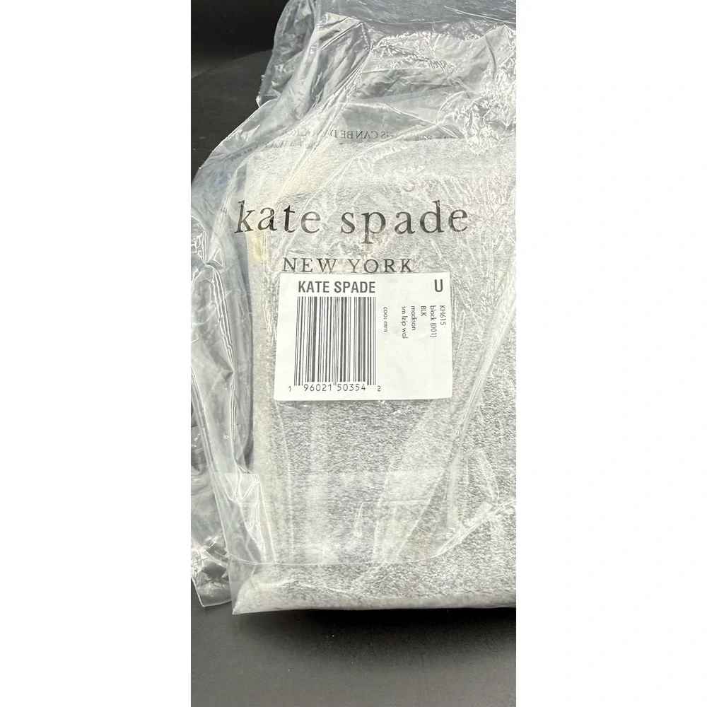 NWT Kate Spade Madison Small L-Zip Wallet Black Saffiano Leather Gold Hardware - Picture 8 of 8